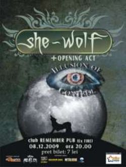 She-Wolf si Illusion Of Control concerteaza la Cluj Napoca