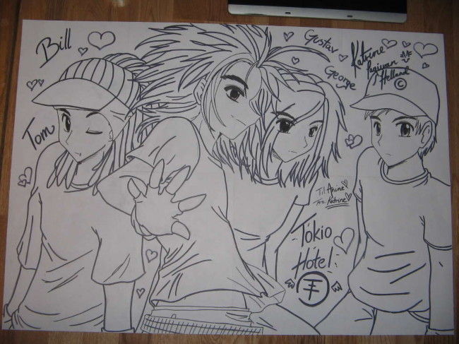 Poze Poze Tokio Hotel - Desen cu TH facut de mne