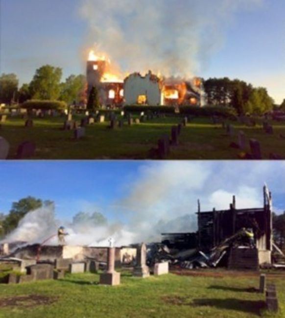 Poze Avatare Rock Hi5, Facebook, YM - PozeMH - biserica incendiata