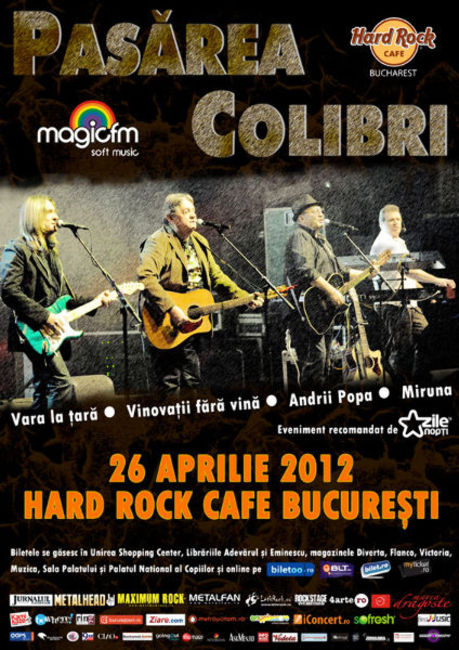 Pasarea Colibri In Hard Rock Cafe Se Pun In Vanzare Si Bilete