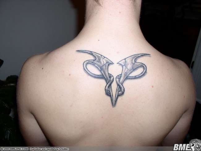 Poze Poze Tatuaje. Modele de Tatuaje (foto) - Tribal cu aripi pe spate