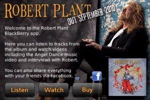 Robert Plant lanseaza o aplicatie pentru BlackBerry