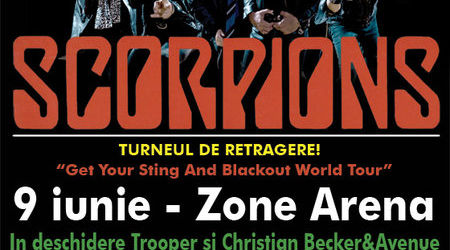 Concert Scorpions joi la Zone Arena din Bucuresti