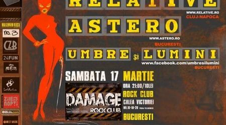 Concert RELATIVE, ASTERO si UMBRE SI LUMINI in Damage Club