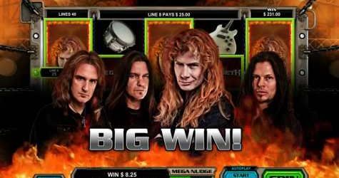 Joaca la pacanele cu Megadeth