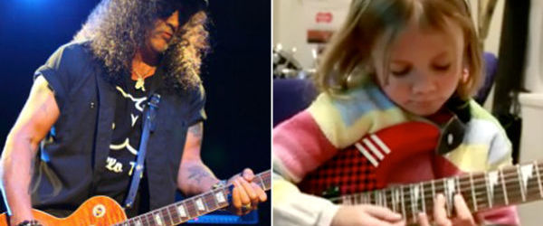 Slash, uimit de o fetita de 7 ani ce-i canta piesele la chitara