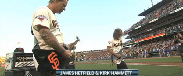 James Hetfield si Kirk Hammett au cantat imnul SUA live (video)