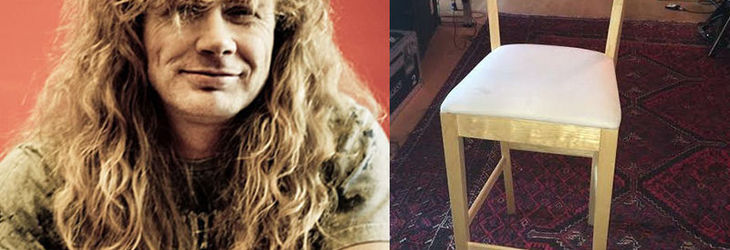 Un scaun asamblat de catre Dave Mustaine, scos la licitatie
