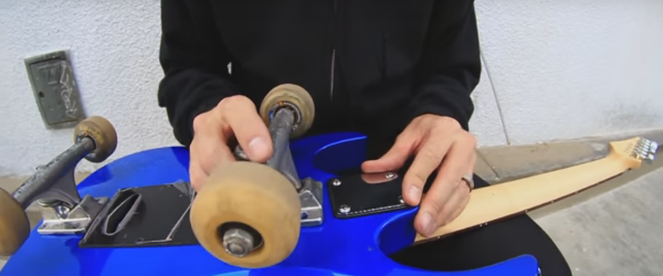 Cum arata un skateboard facut dintr-o chitara electrica