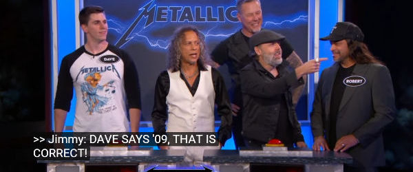 Metallica au concurat impotriva unui super fan in emisiunea lui Jimmy Kimmel