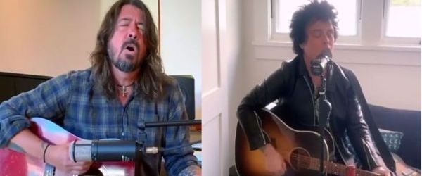 Billie Joe Armstrong si Dave Grohl  aparitii in Concert For America