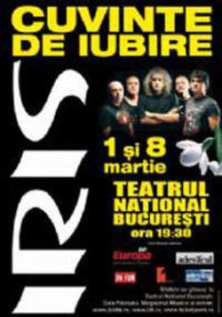 Concert Iris la Bucuresti de 1 si 8 Martie
