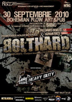 Concert Bolthard si Heavy Duty in Bohemian Flow din Sibiu