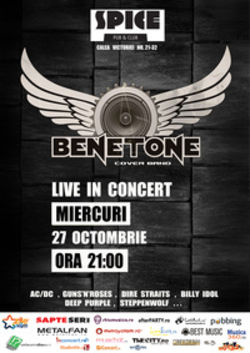 Concert Benetone in club Spice din Bucuresti