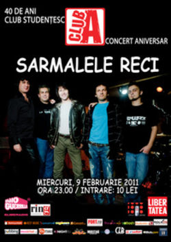 Concert Sarmalele Reci in Club A din Bucuresti