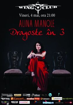 Concert ALINA MANOLE: Dragoste in 3 in Wings Club