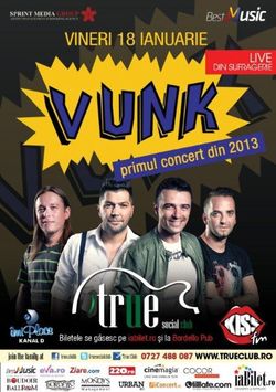 Primul concert VUNK din 2013 va avea loc in sufrageria True Club, vineri, 18 ianuarie 2013