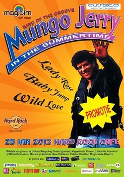 Mungo Jerry: Concert in Bucuresti la Hard Rock Cafe pe 25 ianuarie