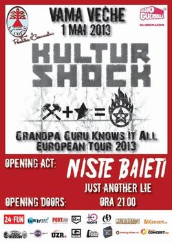 Concert Kultur Shock si Niste Baieti la Vama Veche pe 1 mai