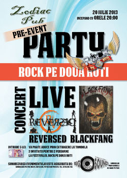Concert Reversed si Blackfang pe 20 iulie la Zodiac Pub din Lugoj