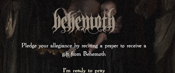 Vrei sa asculti ceva nou de la Behemoth? Trebuie sa spui o rugaciune