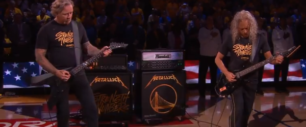 James Hetfield si Kirk Hammett au interpretat imnul Statelor Unite - video